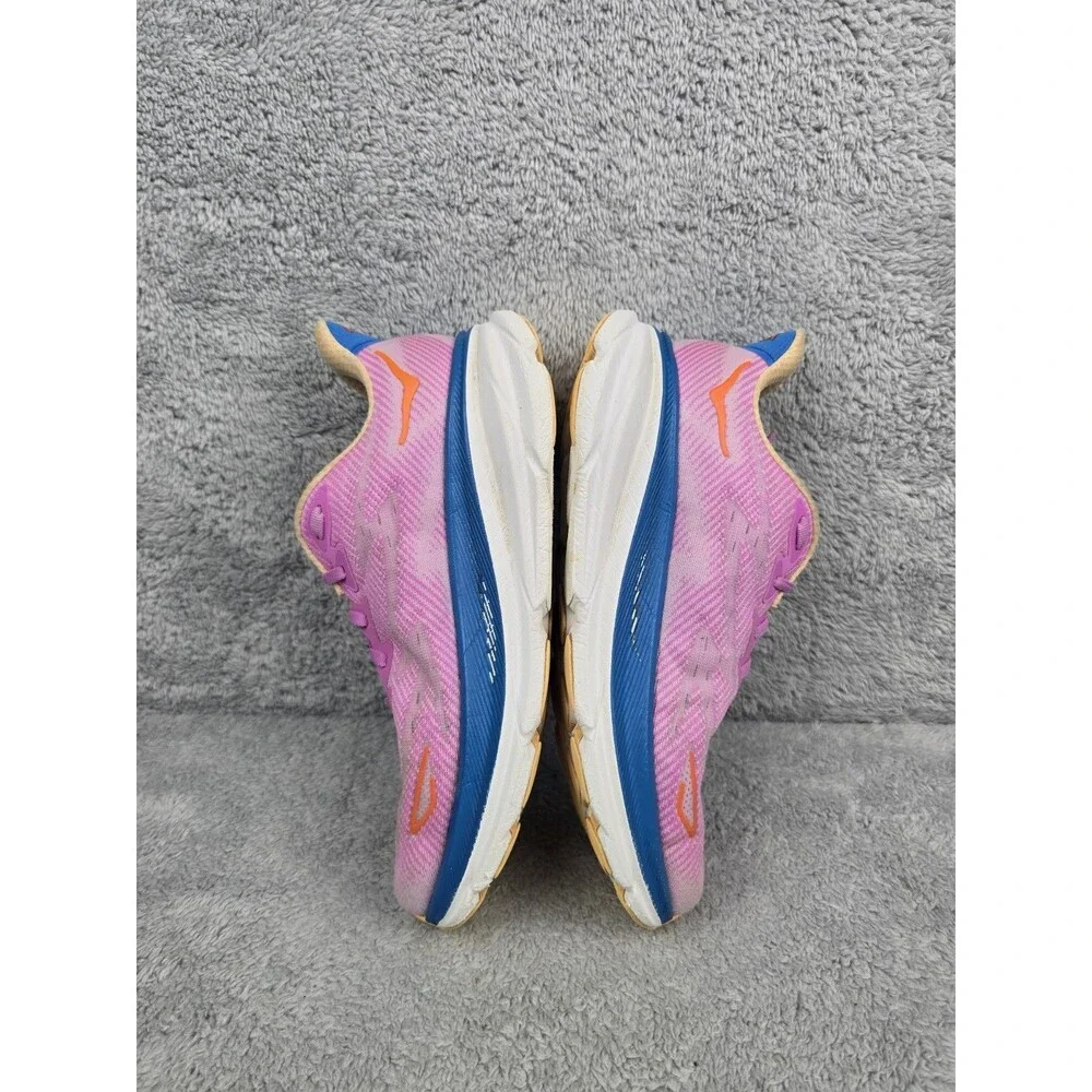Hoka One One Pink Blue Yellow Women's Athletic Shoes